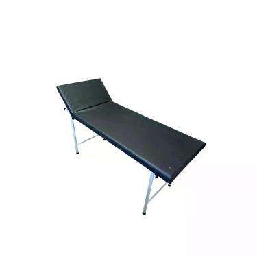 Imagem de Maca Mesa de Exame Clínico Desmontável 80x55x180cm Estofada Preta - Me