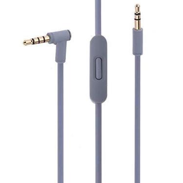 Imagem de Mixr 2.0 Fone de ouvido 3,5 mm macho para 3,5 mm macho cabo de áudio linha com microfone atualizado substituição Beats por Dre Headphone Solo/Studio/Pro/Detox/Wireless/Mixr/Executive/Pill HD qualidade de som, Cinza