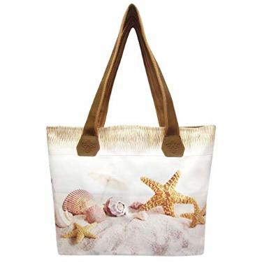 Imagem de Bolsa Praia Feminina Estrela-do-Mar Areia, Magicc B-029