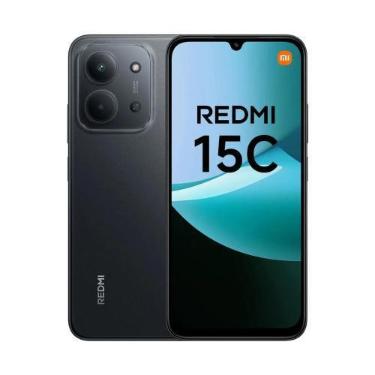 Imagem de Smartphone Xiaomi Redmi 15C 8GB RAM 256 RAM Midnight Black Preto, 128G