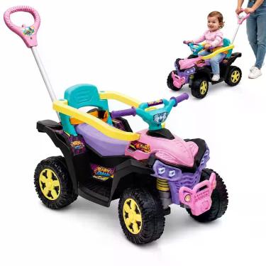 Imagem de Carrinho de Passeio Quadriciclo Infantil Maral com Haste Guia Anel Pro