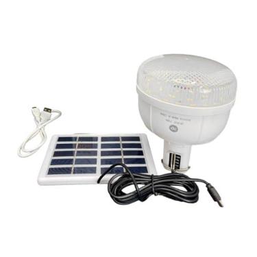 Imagem de Luz Lâmpada Solar de Emergência Com Bateria Recarregavel Via USB 38W Com Placa Solar