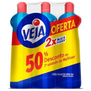 Imagem de Limpador Multiuso Veja Gold Original com 3 unidades de 500ml