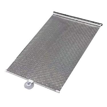 Imagem de TreeLeaff Protetores solares para carros, para-sol retrátil para para-brisas, tela de náilon/impressão com 3 ventosas, persianas automáticas fáceis de usar, serve para vários tamanhos de trilhos laterais dianteiros automotivos