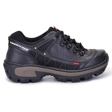 Imagem de Coturno Adventure Cano Baixo Esportivo Sola Tratorada Palmilha Comfort Biqueira Reforçada (Preto, BR, Adulto, Numérico, 39)