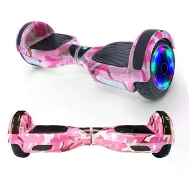 Imagem de Hoverboard Overboard Skate Elétrico Led Rosa Camuflado Nº28
