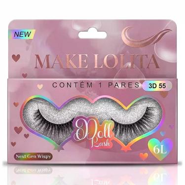 Imagem de Cílios Postiços 6D Efeito Volume Extra Longo Fino Natural Reutilizável