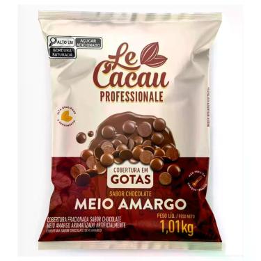Imagem de Cobertura Gotas Chocolate Meio Amargo Le Cacau 1,01kg