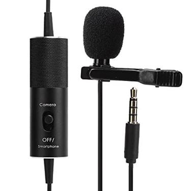 Imagem de Microfone Lavalier, microfone universal de 5,8 m, para microfone e câmera de celular (preto)