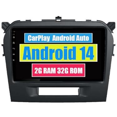 Imagem de RoverOne Central Multimídia para Suzuki Vitara 2015 2016 2017 com CarPlay Android Auto Navegação GPS Bluetooth Radio Estéreo WiFi