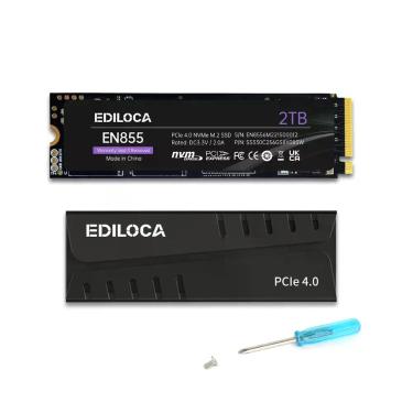 Imagem de SSD Ediloca EN855 2TB PCIe Gen4 NVMe com dissipador de calor