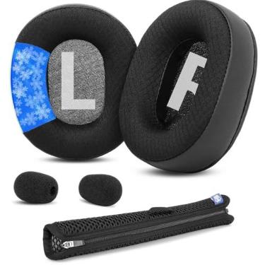 Imagem de YunYiYi Almofadas De Substituição Para Fones Ouvido Com Gel Refrescante Compatíveis Turtle Beach Force Stealth 700, 450, 420X, 600, 500P, Px3, Px5, X12, Ear Xo Seven, Faixa Cabeça, Peças Reparo