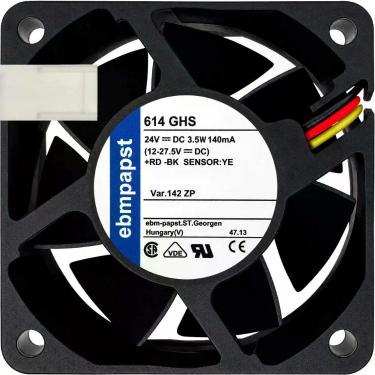 Imagem de Cooler 614GHS 24V 3.5W 140mA 60X60X25MM B2 Garantia 2 Anos - ebm-papst