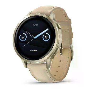 Imagem de Relógio Smartwatch Garmin Venu 4 41mm Lunar Pulseira de Silicone + Pul