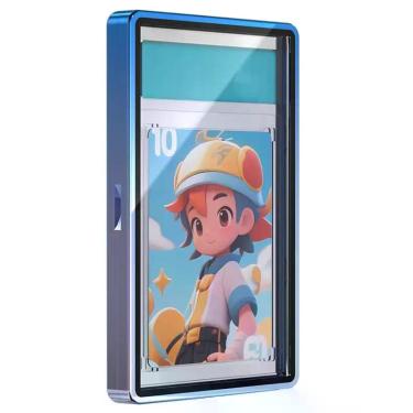 Imagem de Estojo para Cartão Ealyysllic PSA 35pt Metal com Proteção UV Azul