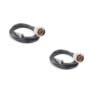 Imagem de 2 Cabos Descida Celular Rgc 58 15Mts Conectores Menor Valor - New Line