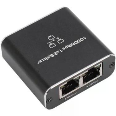 Imagem de Divisor Ethernet, Divisor Ethernet Gigabit Rj45 1 A 2, Conector De Extensão De Rede De 1000 Mbps