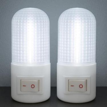 Imagem de Kit 2 Abajur de Parede Luminária de Tomada Sem Fio Quarto Escritório Luz Suave LED Lâmpada(KIT 2)