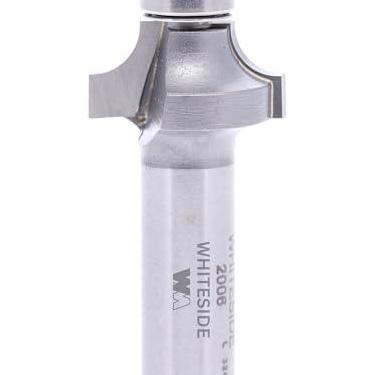 Imagem de Haste de 1,27 cm, raio de 1,27 cm x diâmetro de 2,54 cm x comprimento de corte de 1,27 cm – bit arredondador, branco #2006