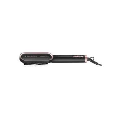 Imagem de Escova Alisadora Black Rose Mondial Preto e Rose EA-07 Bivolt