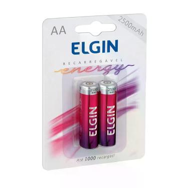 Imagem de Pilha Recarregavel ELGIN AA 2500MAH - Blister com 2 Unidades