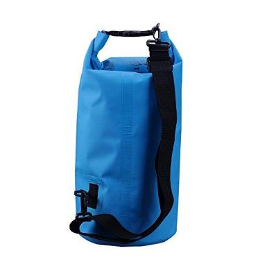 Imagem de ProOffer 2L/3L/5L/10L/15L/20L/30L 500D Bolsa seca à prova d'água de PVC para caiaque/barco/canoagem/pesca/rafas/natação/acampamento/snowboard, Azul, 10L