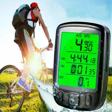 Imagem de Ciclocomputador com Função Noturna e Display Luminoso para Bicicleta -