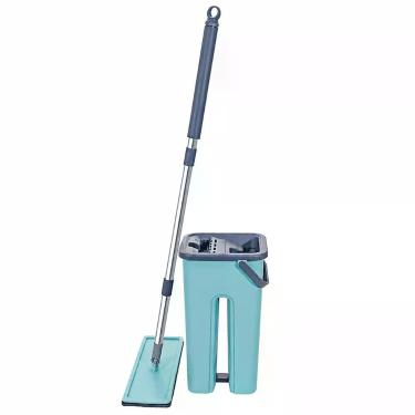 Imagem de Mop Flat com Balde 5L Cabo Inox e Microfibra de Alta Absorção para Cas