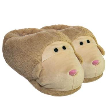 Imagem de Pantufa Macaco Inverno Quentinha Solado Borracha… (P 31-33)