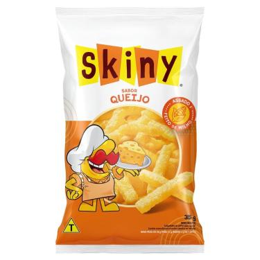 Imagem de Kit Salgadinho Skiny 10 Pacotes 35g QUEIJO PRESUNTO ORIGINAL NATURAL, 