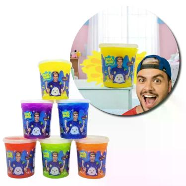 Imagem de Slime Gelástica Luccas Neto Não Gruda 180GR Textura Macia e Elástica Verde Laranja Roxo Vermelho Azul Amarelo