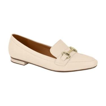 Imagem de Mocassim Feminino Fivela Vizzano Casual Dia a Dia Confortável (Creme, BR, Adulto, Numérico, 39)