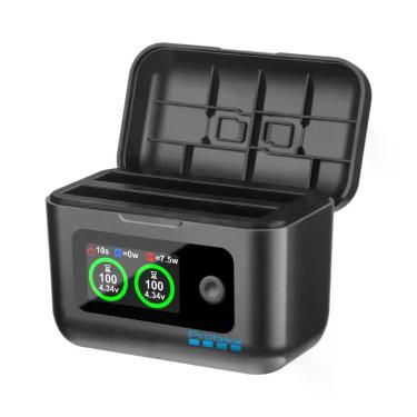 Imagem de Carregador Portátil Insta360 X5 Com 2 Slots, Carregamento Rápido, Tela