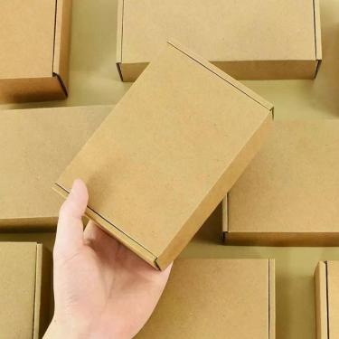 Imagem de Caixas De Papelão Montável 16x11x04 Ondulado Dobráveis Adequadas para 
