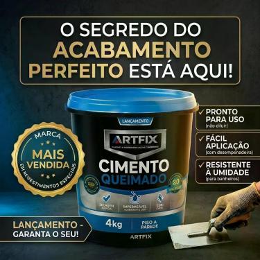 Imagem de Massa Cimento 4Kg Revestimento Queimado - ECOMMERCE 3000
