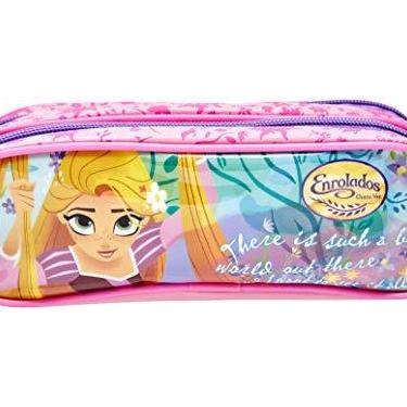 Imagem de Estojo Soft Disney Rapunzel 7 x 22 x 8, 2 Divisórias, P, Dermiwil 52143, Rosa