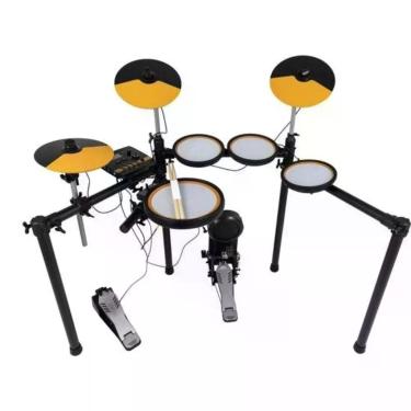 Imagem de Bateria Eletrônica Tech Pocket NTP-02 com 329 Sons e 25 Kits Editáveis, Pads Mesh Head Dual Preto Nagano