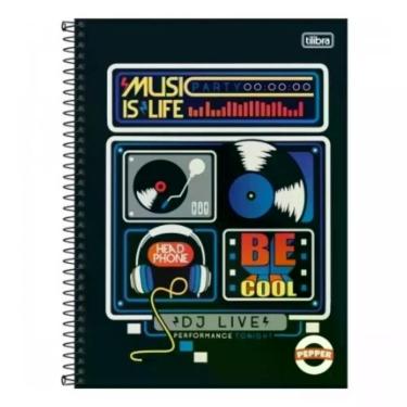 Imagem de Caderno Espiral Capa Dura Universitário Pepper Masculino 160 Folhas 10