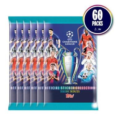 Imagem de Topps - Kit 60 Envelopes Figurinhas UEFA Champions League 2024/2025 com 360 figurinhas
