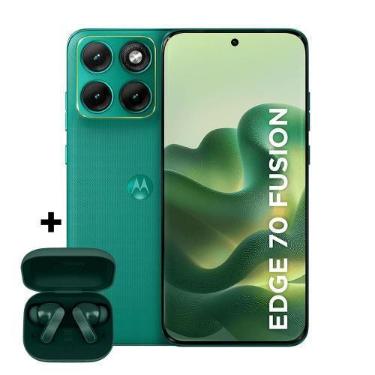 Imagem de Kit Smartphone Motorola Edge 70 Fusion 5G 256GB e Fone Bluetooth Moto 
