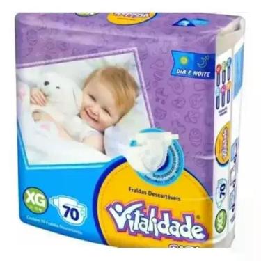 Imagem de KIT 3 FRALDA INFANTIL VITALIDADE BABY XG/70 = 210un