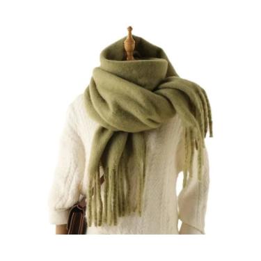 Imagem de Cachecol De Inverno Em Cashmere Para Homens E Mulheres, Cobertor Pashm