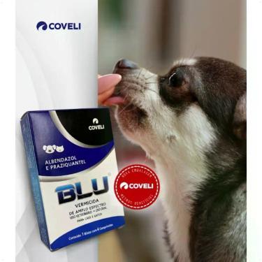 Imagem de Blu com 4 comprimidos vermífugo para cães e gatos coveli