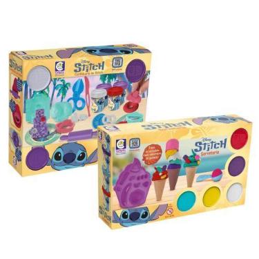 Imagem de Kit Massinha Stitch Disney Sorveteria e Confeitaria com Acessórios  Co