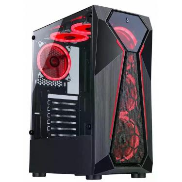 Imagem de Gabinete Gamer RM-X4-04-FB Mid Tower ATX M-ATX Barra de LED ARGB sem Fan Preto Rise Mode