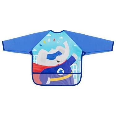 Imagem de Avental Infantil Impermeável Manga Longa Buba, Azul