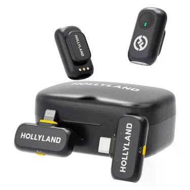 Imagem de Microfone Lapela sem Fio Lark A1 Combo com Tecnologia 2,4 Ghz e Captação Omnidirecional Preto Hollyland