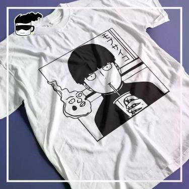Imagem de Camiseta Mob Psycho Shigeo Unissex Anime, Branco, P