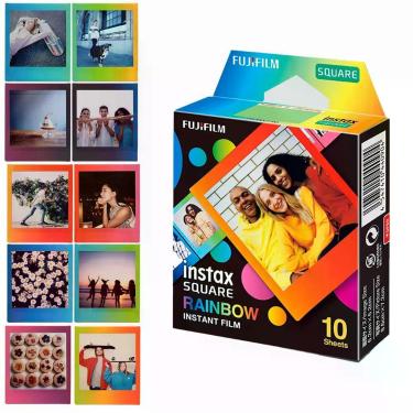 Imagem de Filme Fujifilm Instax Square Colorido Rainbow 10 Fotos
