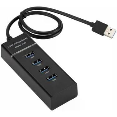 Imagem de Cabo Extensor HUB USB 3.0, 4 Portas, Com Led, 5.0 Gbps, Preto